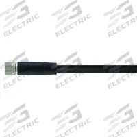 Cordset: M8 Female Straight X Bare Wire, 4 Pins, Black, PVC, 3 m Cable Lg, 24 AWG Wire Size (MPN 7000-08061-6110300). Key specifications — Cable Jacket Color: Black; End 1 Mounting Orientation: Straight; End 1 Gender: Female; End 1 Connection Type: M8; Cable Jacket Material: PVC; Brand: MURRELEKTRONIK; IP Rating: IP65; End 2 Connection Type: Bare Wire.