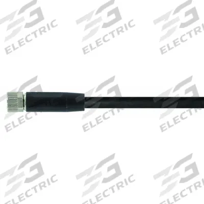 MURRELEKTRONIK Cordset: M8 Female Straight X Bare Wire, 4 Pins, Black, PVC, 3 m Cable Lg - Single-Ended Cordsets with PVC Jacket for Flexing Applications