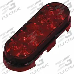MAXXIMA Stop/Turn/Tail Light: LED, Stop Light, Red, Oval, 2 3/16 in Overall Ht, 6 3/8 in Overall Wd (MPN M63322R). Key specifications — Standards: SAE J2039; Electrical Connection: PL-3 Connector; Brand: MAXXIMA; Installation Type: Permanent; Lens Color: Red; Mount Type: Grommet; Lighting Technology: LED; Light Type: Stop Light.
