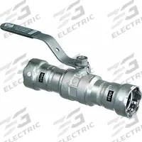 VIEGA MEGAPRESS Manual Two-Way Ball Valve: 1/2 in, Carbon Steel, Straight, Press x Press, Two-Piece (MPN 28945). Key specifications — Brand: VIEGA MEGAPRESS; Handle: Locking Lever.