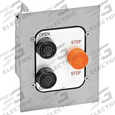 AMERICAN GARAGE DOOR Control Station: Open-Close-Stop, Momentary Contacts - Push Button Garage Door Control Stations