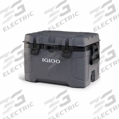 IGLOO Chest Cooler: Gray, 81 Cans, 50 qt Cooler Capacity - Heavy-Duty Chest Coolers