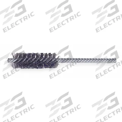 WEILER Double Spiral Tube Brush: Double Stem, Brass, 1/2 in Dia, 0.004 in Fill Dia - Heavy-Cleaning Brushes for Soft Metals