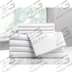 MARTEX Fitted Sheet: Queen, 80 in Overall Lg, 60 in Overall Wd, T200, Fresh White, Reusable (MPN 1A29715). Key specifications — Color: Fresh White; Fabric Material: 40% Polyester; Thread Count: T200; Brand: MARTEX; Fabric Pattern: Solid; Hem/Pocket Size: 12 in; Sheet Color: Fresh White.