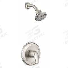 AMERICAN STANDARD Shower Faucet: Colony PRO, 1.75 gpm Fixed Showerhead Flow Rate, Metal/Plastic (MPN TU075507.295). Key specifications — Showerhead Material: Plastic; Series: Colony PRO.