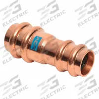 STREAMLINE Crimp Fitting: Straight, 1 3/8 in CTS x 1 1/8 in CTS size, Press-fit x Press-fit, Copper (MPN RP01056). Key specifications — Brand: STREAMLINE; Broad - Material for Bullet: Copper Or Bronze; Fitting Size: 1-3/8 in CTS x 1-1/8 in CTS.