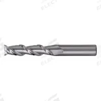CLEVELAND Square End Mill: Carbide, 2 Flute, 1/4" Mill Dia, 3/8" LOC, 2-1/2" OAL (MPN C60481)