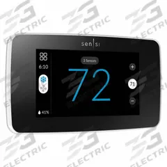 COPELAND Thermostat: Heat and Cool, White, ACC-/ACC+/C/G/O/B/RC/RH/W2/W/E/Terminal Designations/Y2 (MPN 1F96U-42WF). Key specifications — Application: Heat and Cool; Housing Color: White; Programming Capability: 7-Day; Terminal Designations: O/B; Smart Capabilities: Energy Saving; Humidification Control: Yes; Brand: COPELAND; Control Type: Touch Screen.