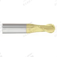 APPROVED VENDOR Ball End Mill: Carbide, TiN Coated, 2 Flute, 9/16" Mill Dia, 1-1/4" LOC, 3-1/2" OAL (MPN 221-001121)