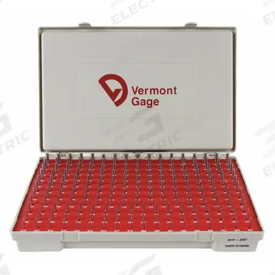 VERMONT GAGE Pin Gauge Set: No-Go (Minus), 0.251 in to 0.5 in - No-Go (Minus) Pin Gauge Sets - Uncoated Tool Steel
