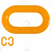 APPROVED VENDOR Chain Link for Plastic Chain Barrier: Orange, 2 3/25 in Overall Lg, Polyethylene (MPN 51712-10). Key specifications — Material: Polyethylene.