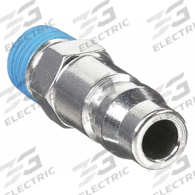 SPEEDAIRE Quick Connect Hose Coupling: 1/4 in Body Size, 1/4 in Hose Fitting Size - Global-Style High-Flow Steel Quick-Connect Air Coupling Plugs