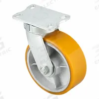 APPROVED VENDOR Plate Caster: Corrosion-Resistant/Debris-Resistant/Maint Free/Quiet-Roll, Swivel (MPN P27S-UY080R-16). Key specifications — Wheel/Tread Color: Yellow; Brand: APPROVED VENDOR; Roll Up: Swivel.