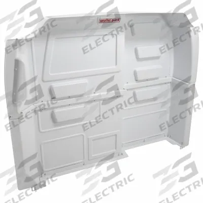 WEATHER GUARD Van Bulkhead: Solid Panel, White, Composite Plastic, 53 5/8 in Overall Ht - Van Bulkheads without Door