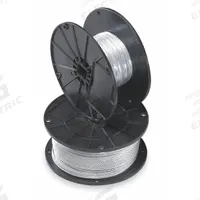 B-LINE BY EATON Wire Rope: Galvanized Steel, 7 x 7, 184 lb Working Load Limit, 500 ft Overall Lg (MPN BKW094). Key specifications — Brand: B-LINE BY EATON.