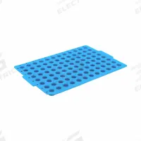 MTC BIO Sealing Mat: Round, 96 Wells, Blue, Silicone, 7 mm Well Opening Size, Not Vented, Pre-Slit (MPN SLT-RD-750-PTFE). Key specifications — attr1383125: MTC BIO; attr1383132: Pre-Slit; attr1383140: Round; attr1383126: Blue; attr1383129: Corrosion-Resistant.