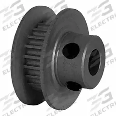 DAYTON Timing Pulley: Modified Curvilinear, Fixed, For GT Timing Belt Section, For 3 mm Belt Wd (MPN 22-2P03M6CA6). Key specifications — Brand: DAYTON; Finish: Clear Anodized; For Belt Series: Powerhouse®.