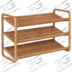 HONEY-CAN-DO Shoe Rack: 9 to 12 Pairs, 13 in Overall Lg, 30 in Overall Wd, 20 in Overall Ht, Bamboo (MPN SHO-01599). Key specifications — Shoe Capacity: 9 to 12 Pairs.