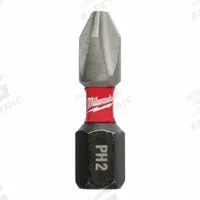 MILWAUKEE Insert Bit: Insert Bit, Imperial, PH2 Bit Industry Size, #2 Bit Size, Std, 1 in Overall Lg (MPN 48-32-5003). Key specifications — attr1119695: MILWAUKEE; attr1119703: Alloy Steel; attr1119710: Standard; attr1119708: Hex; attr1202404: #2.