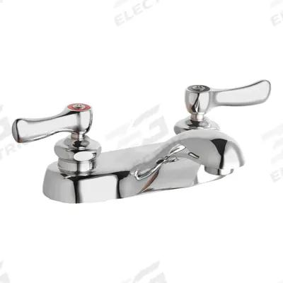 CHICAGO FAUCETS Low Arc Bathroom Faucet: 802, Cast Brass, Polished Chrome Finish - Centerset Handle Bathroom Faucets