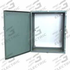 HAMMOND Electrical Enclosure: Steel, 36 in x 30 in x 16 in, NEMA 12/13/3R/4, w/Panel, Solid Cover (MPN 1418N4M16). Key specifications — Closure Method: Clamps; Brand: HAMMOND; Knockouts: Not Included.