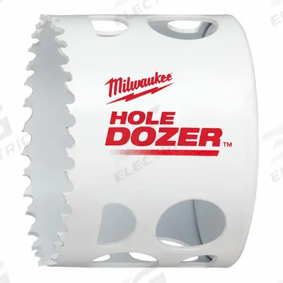 MILWAUKEE Hole Saw: 2 3/8 in Saw Dia., 3.5 Teeth per Inch, 1 5/8 in Max. Cutting Dp - Multi-Material-Cutting Hole Saws without Arbor