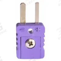 DAYTON Thermocouple Connector: Jack, For Type E Thermocouple Type, Mini Plug, 2 Pins, Flat, Flat (MPN 794F54). Key specifications — attr1432255: Flat; attr1276097: Jack; attr1276100: Constantan; attr1276082: Mini Plug; attr1276092: DAYTON; attr1276087: Purple; attr1276088: Thermoplastic Nylon; attr1276089: 794F54.