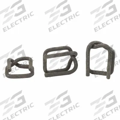 PAC STRAPPING PRODUCTS Strapping Seals and Buckles: Fits 3/4 in Strap Wd, Steel, Phosphated - Heavy-Duty Buckles for Poly Cord Strapping