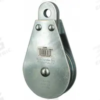 APPROVED VENDOR Pulley Block: Fixed, Upright Mount, Pulling, 1,550 lb Working Load Limit, Wire Rope (MPN 4JX82). Key specifications — Product Type: Pulley Block; Brand: APPROVED VENDOR; Compatible Rope Type: Wire Rope; Pulley Type: Fixed; Attachment Type: Fixed Eye; Operation: Pulling; Bearing Type: Sleeve; Finish: Zinc.