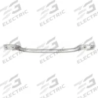 MONROE PMP Pull Handle: Unthreaded Holes, Steel, Silver, 1/4 in Screw Size, 0.5 in, 2 in Projection (MPN PH-0213). Key specifications — Brand: MONROE PMP; Projection Type: Non-Recessed; Material: Steel; Finish: Chrome Plated; Color: Silver; Folding Type: Fixed; Mounting Type: Unthreaded Holes; Screw Size: 1/4 in.