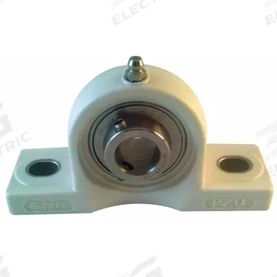 NTN Pillow Block Bearing: 25 mm Bore, Polymer, Set Screws, 36.5 mm Shaft Ht - Food-Grade Pillow Block Ball Bearings