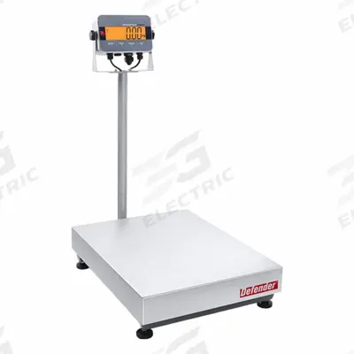 OHAUS Industrial Bench Scale: 19 3/4 in x 25 5/8 in, IP65/IP66, Column-Mounted - Bench Scales with Column-Mounted Indicator