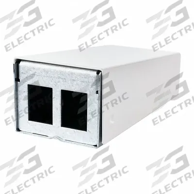 METZ CONNECT RJ45 Housing: Surface, Steel, RJ45, 2 Ports - Voice & Data Housings, Panels & Connector Components