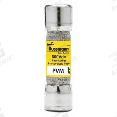 BUSSMANN Solar Fuse: PVM Series, Fast-Acting, 12 A - Fast-Acting Cylindrical Fuses