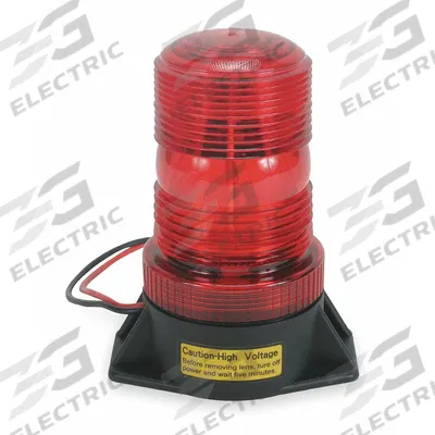 APPROVED VENDOR Warning Light: Red, Strobe Tube, 12 to 80V DC, 3 3/4 in Overall Dia - Wired Strobe Lights