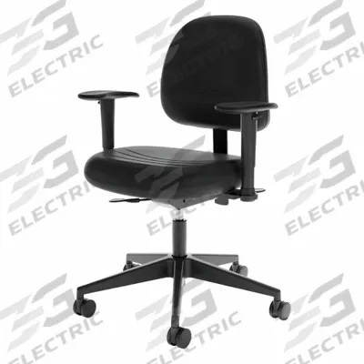 CRAMER Task Chair: Cramer, Ht, Black, 15 in Back Ht, 19 1/2 in Seat Wd - Adjustable-Arm Office Chairs