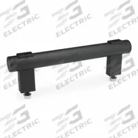 JW WINCO Pull Handle: Threaded Holes, Front-Mount, 10 in Mounting Hole Center to Center, Black, Bar (MPN 666.1-1.18-5/16X18-10.00-SW). Key specifications — Screw Size: 5/16"-18; Brand: JW WINCO; Color: Black; _Leg Style: Black Polyamide.