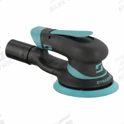 DYNABRADE Air Orbital Sander: 5 in Disc, Hook and Loop, 3/16 in Orbit, Central Vacuum - Self-Vacuum Random Orbital Sanders