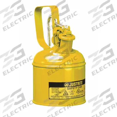 JUSTRITE Type I Safety Can: For Use With Diesel, 1/4 gal Capacity, Powder Coated Steel - Diesel Safety Cans