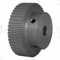 DAYTON Timing Pulley: Modified Curvilinear, Fixed, For GT Timing Belt Section, For 9 mm Belt Wd (MPN 50-3P09M6A8). Key specifications — Brand: DAYTON; Finish: Clear Anodized; For Belt Series: Powerhouse®.
