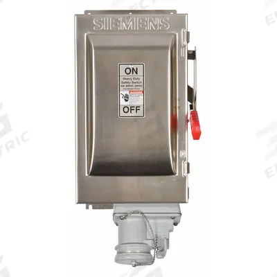 Siemens Safety Switch: Non-Fusible, 100 A, Three Phase, 600V AC, 304 Stainless Steel - Non-Fusible Safety Switches