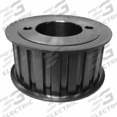 APPROVED VENDOR Timing Belt Pulley: Trapezoidal, Bushed, For L Timing Belt Section, For 1 in Belt Wd (MPN 22LG100). Key specifications — Brand: APPROVED VENDOR; Tooth Profile: Trapezoidal; Finish: Black Oxide; For Bushing Type: Split Taper.
