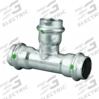 VIEGA PROPRESS Crimp Tee Fitting: 2 in CTS x 2 in CTS x 2 in CTS Size, Rubber (MPN 80605). Key specifications — Brand: VIEGA PROPRESS.