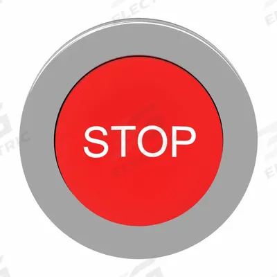 SCHNEIDER Extended Push Button: Red, 30 mm Mounting Size, Metallic - Extended-Length Push-Button Operators