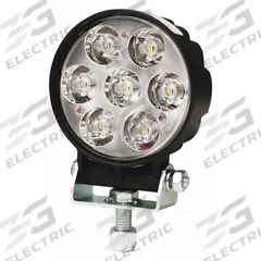 ECCO Vehicle Work Light: Round, Flood, LED, Bolt, Pigtail, Universal, Surface Mount, Black (MPN EW2110). Key specifications — Housing Color: Black; Brand: ECCO; Mount Type: Bolt; Electrical Connection: Pigtail; Installation Type: Permanent.