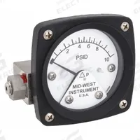 MIDWEST INSTRUMENT Differential Pressure Gauge: Back, 1/4 in NPT Female, ±3-2-3% Gauge Accuracy, 120 (MPN 120-SA-00-OO-10P). Key specifications — Sensor Type: Piston; Series: 120; Housing Material: 316L Stainless Steel; Certificate of Calibration: Not Included; Gauge Accuracy: ±3-2-3%.