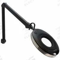 AVEN Interchangeable Lens Magnifying Lamp: LED, 2.25x/4x, 5_12 Diopter, 950 lm Max Brightness, 6500K (MPN 26501-LED-INX-12D). Key specifications — Brand: AVEN; Magnification: 4x; ESD Safe: No; Lens Material: Glass; Lighting Technology: LED; Operating Voltage: 100 to 240V AC; Includes Ultraviolet Light: No.