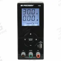 B&K PRECISION DC Power Supply: Switching Digital DC, 6 in H x 2.8 in W x 5.8 in D, Not Certified (MPN 1550). Key specifications — Line Regulation Current: + /-20 mA; Load Regulation Voltage: +/-50 mV; Calibration Certificate Type: Not Certified; Manufacturer Part Number: 1550; Brand: B&K PRECISION; Includes: AC Power Cord; Line Regulation Voltage: +/- 20mV; Load Regulation Current: +/-20 mA.