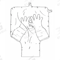 GLAS-COL Glove Bag: 17 in Overall Lg, 17 in Overall Wd, 11 in Overall Ht, Polyethylene, 2 Ports (MPN 108D X-17-17HG). Key specifications — Material: Polyethylene; Brand: GLAS-COL.