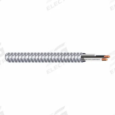 SOUTHWIRE Metal Clad Cable: 14 AWG, 2 Conductors, Copper, 100 ft, Aluminum, Std - Standard Metal-Clad Cables